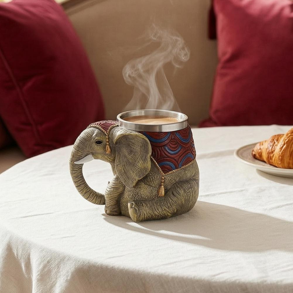 Coffee Equipment Eu - Caneca de Elefante em Resina, Caneca