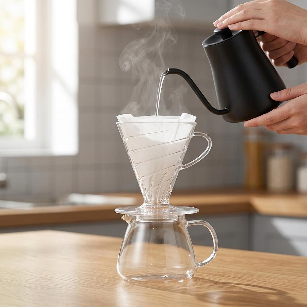 Coffee Equipment V60 - Copo de filtro de café reutilizável,