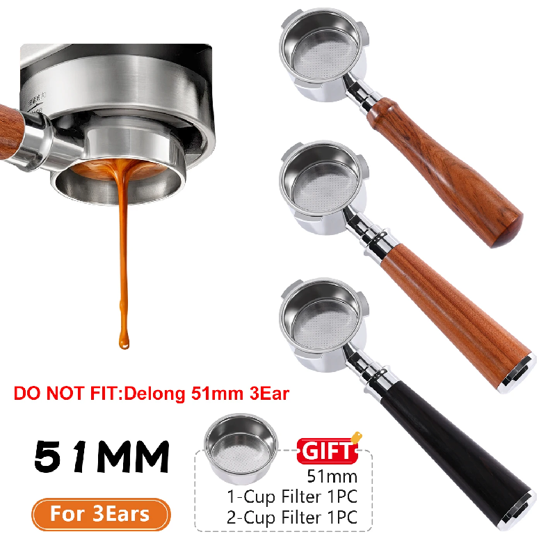 Coffee Vending Equipment - Portafilter sem fundo para café, 51mm,