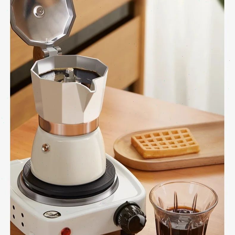 Coffee Equipment - Pote moka de fundo redondo, válvula