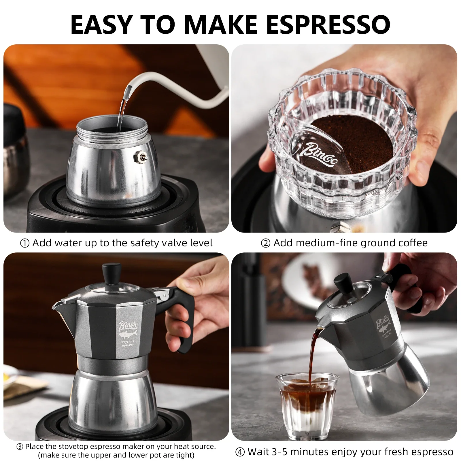 Cafeteira Moka Bincoo de 2 xíc - Coffee Vending Equipment avaliação e preço