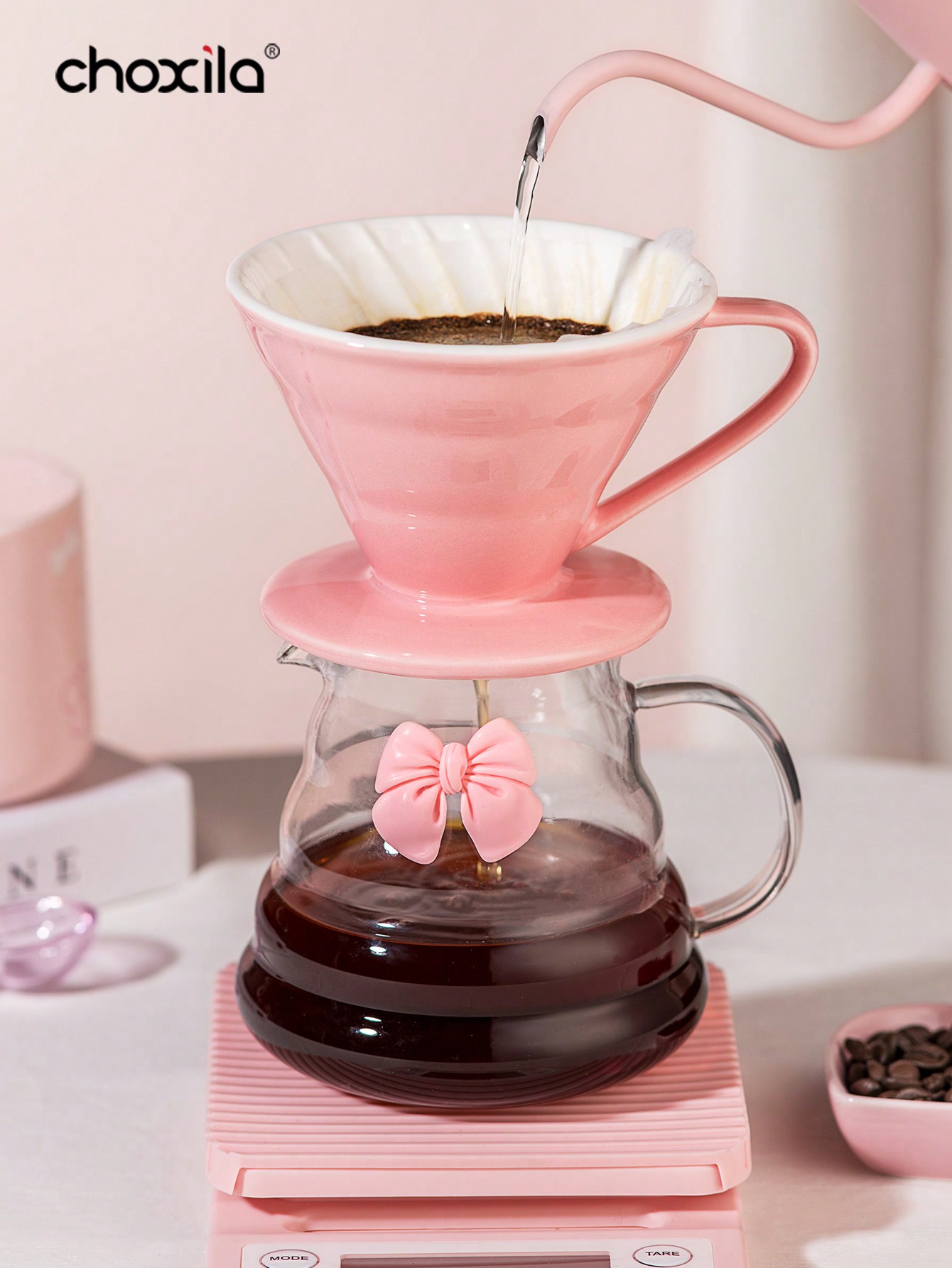 1 conjunto rosa despeje sobre  - Coffee Equipment Kit avaliação e preço